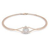 Luxury Gold Diamond Jewelry, Elegant Double Chain Bracelet, Fine 18K Diamond Bracelet