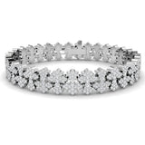 Women Gold Diamond Bracelet, Luxury Lab Diamond Bracelet, Elegant Flower Diamond Design