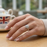 Lab Grown Round Diamond Vintage Ring | 0.15ct | Hallmarked Gold & Platinum