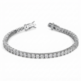 3.40ct FG/VS-SI Natural Diamond Tennis Bracelet – Round Cut | 9K White Gold