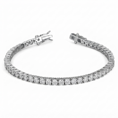 3.40ct FG/VS-SI Natural Diamond Tennis Bracelet – Round Cut | 9K White Gold