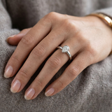Lab-Grown Diamond Engagement Ring | 0.3ct Pear | Platinum & Gold