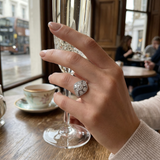 0.33ct Lab Diamond Art Deco Vintage Floral Engagement Ring