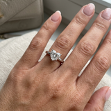 Heart Shape Diamond Solitaire Engagement Ring 1ct | UK Hallmarked Gold & Platinum