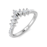 Graduated Wishbone Diamond Ring