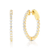 3,00 Karat im Labor gezüchtete Diamant-Creolen in Gold