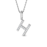 Diamond Initial Pendant Necklace – Letter Pendant