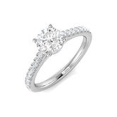IGI Certified Lab Grown Round Diamond Prong Set Solitaire Engagement Ring