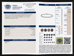 WGI 3.25Ct Natural Round Diamond Tennis Bracelet 9k White Gold Ready To Ship