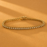 WGI 2.00Ct Natural Round Diamond Tennis Bracelet 9k Yellow Gold Ready To Ship