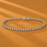 WGI 6.05Ct Natural Round Diamond Tennis Bracelet 9k White Gold Ready To Ship