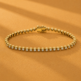 WGI 1.50Ct Natural Round Diamond Tennis Bracelet 9k Yellow Gold Ready To Ship