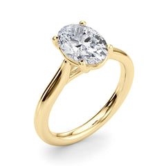 IGI 0.53Ct D/VVS Lab Grown Oval Diamond Solitaire Ring 9k Gold Ready To Ship