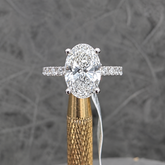 IGI 3.80 Ct E/VVS Lab Grown Oval & Side Diamond Engagement Ring Platinum Ready To Ship