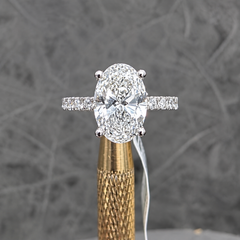 IGI 3.80 Ct E/VVS Lab Grown Oval & Side Diamond Engagement Ring Platinum Ready To Ship