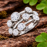 Diamond Bubble Ring | 3.00Ct | Lab-Grown & Natural Diamonds