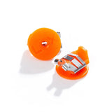 LOX Colour Collection Locking Earring Backs – Orange | Secure Hypoallergenic Replacement Earring Stoppers