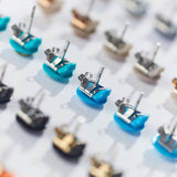 LOX Colour Collection Locking Earring Backs – Bright Blue | Secure Hypoallergenic Replacement Earring Stoppers