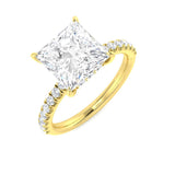 Lab Grown Diamond Wedding ring For Her - Classic Gold Engagement ring