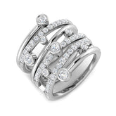 Lab Grown Diamond Crossover Bubble Ring