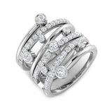 Lab Grown Diamond Crossover Bubble Ring