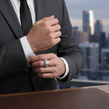 Lab Grown Diamond Ring for Men UK bold setting