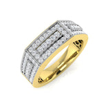 Lab Grown Diamond Ring for Men in 9K White Gold