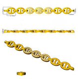 Luxury 18K Gold Diamond Link Bracelet for Women
