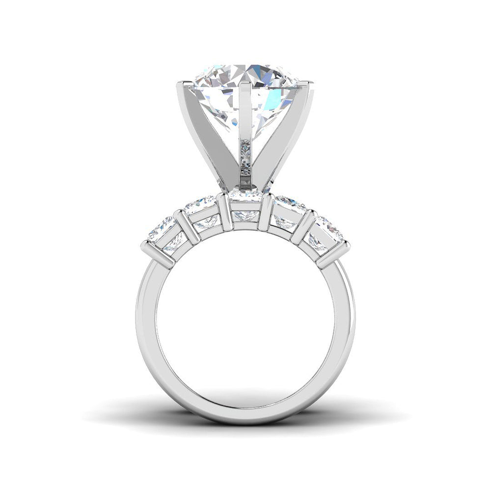 Diamond ring with a white background