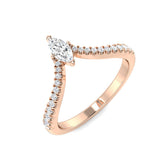 Marquise diamond wishbone ring
