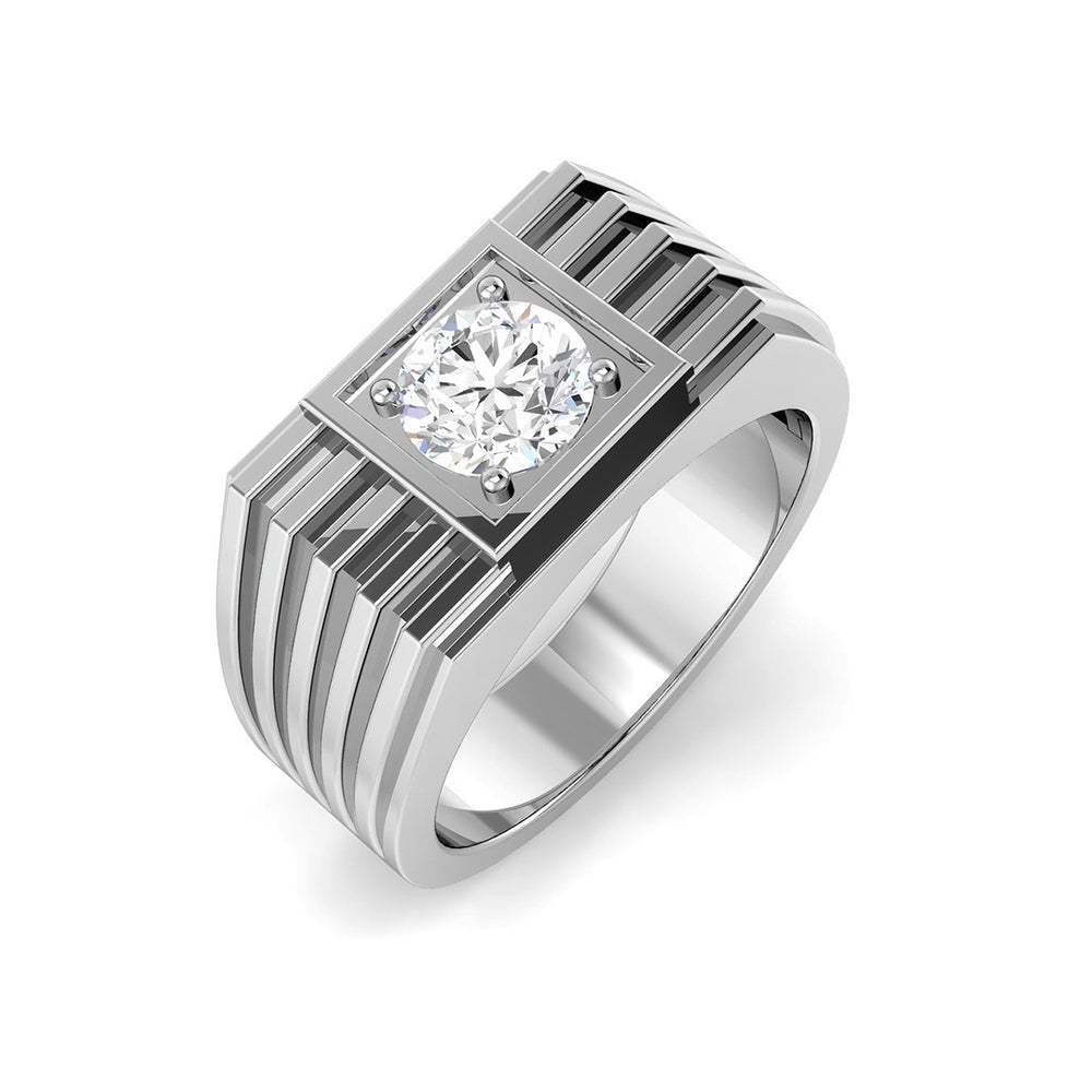 Men’s Diamond Ring UK square signet design