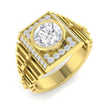 Men’s Diamond Ring UK bold halo signet
