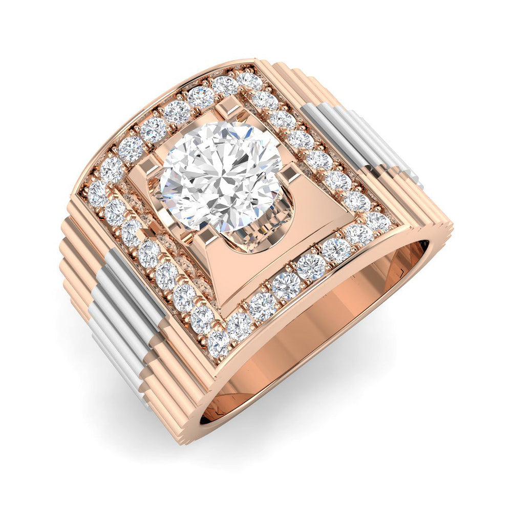 Men’s Diamond Ring UK modern square halo