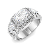 Men’s Lab Grown Diamond Ring UK with emerald cut diamond