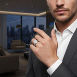 Luxury Men’s Signet Ring with Star Diamond