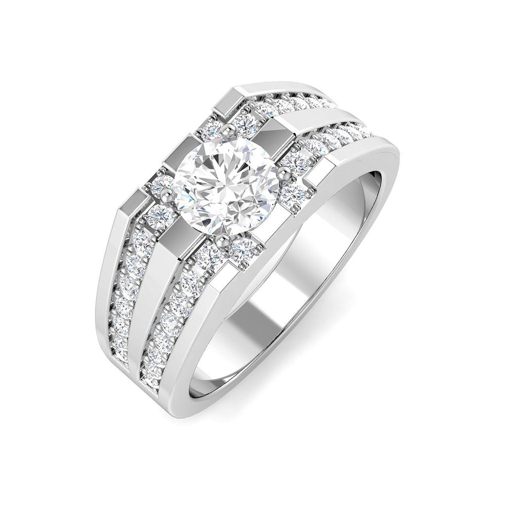 Men’s round diamond stackable ring