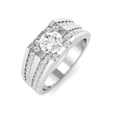 Men’s round diamond stackable ring