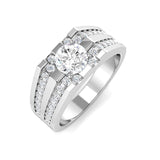 Men’s round diamond stackable ring