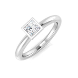 Modern Bezel Set Diamond Engagement Ring