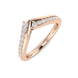 Structured chevron diamond stacking ring