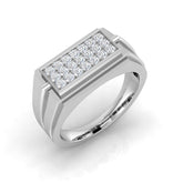 Men’s Lab Grown Diamond Ring UK with pavé design