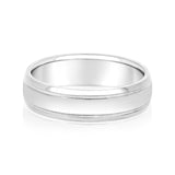 Bold Men's 5mm-8mm Milgrain Edge Gold Band Anniversary