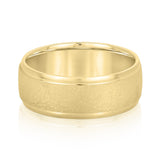 Bold Men's 5mm-8mm Carved Gold Band Stacking