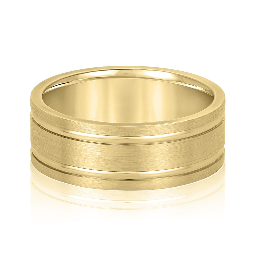 5mm-8mm Standard Weight Men's Gold Band