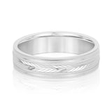 Bold Men's 5mm-8mm Carved Gold Band Refined