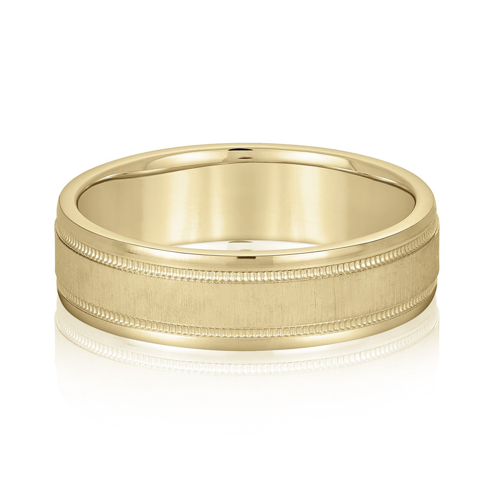 5mm-8mm Standard Weight Men's Gold Band