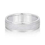 Slim Men's 5mm-8mm Carved Gold Band Sleek