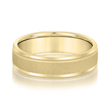 Bold Men's 5mm-8mm Carved Gold Band Sleek
