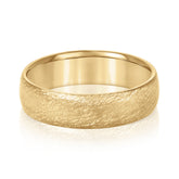 Bold Men's 5mm-8mm Carved Gold Band Delicate