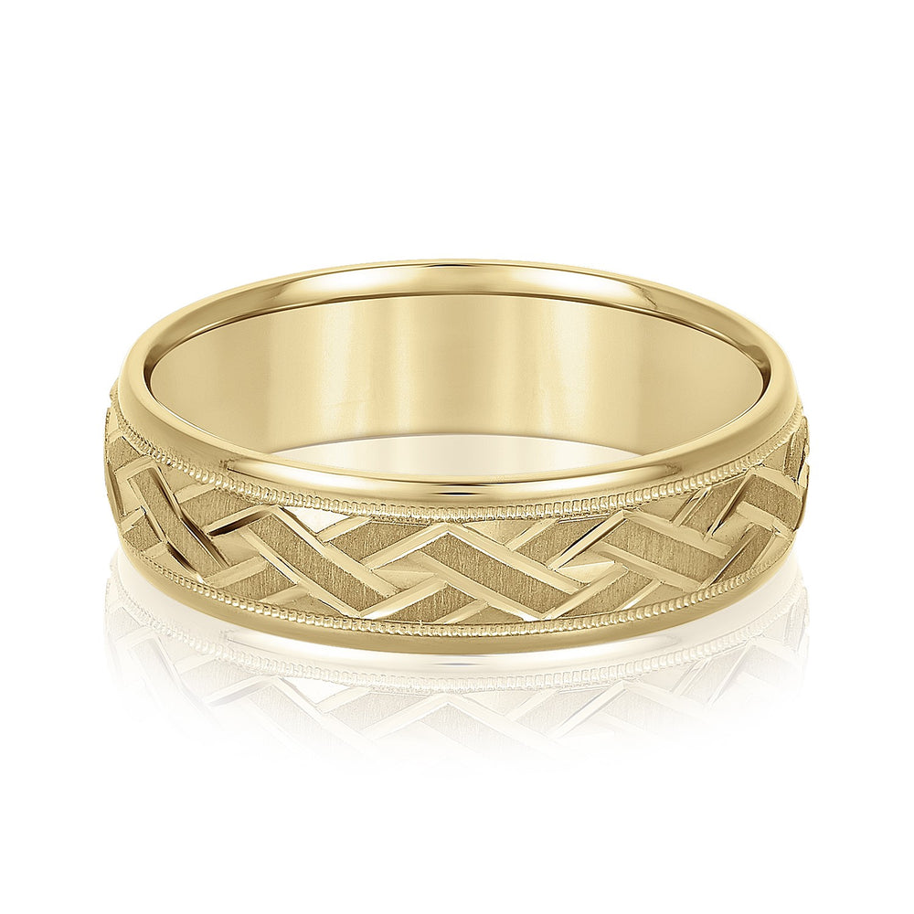 5mm-8mm Standard Weight Men's Gold Band